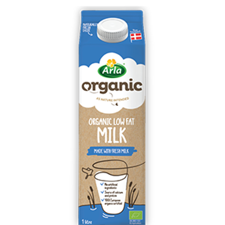 Organic Low Fat Milk 1L