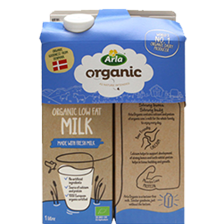 Arla Organic Low Fat Milk Twin Pack